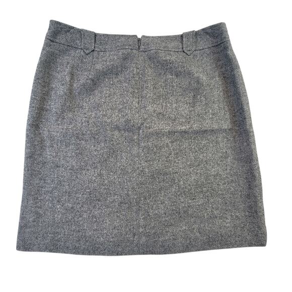 Talbots Wool Blend Herringbone Grey Pencil Skirt Women's SZ 14 - Picture 5 of 9